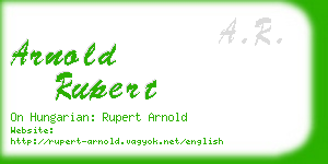 arnold rupert business card